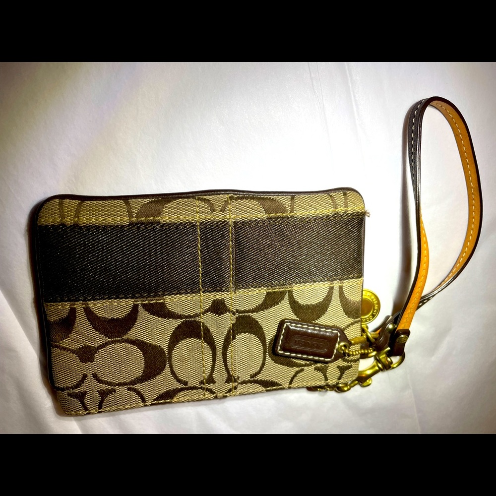 Coach’s Signature C Pattern Jacquard Canvas Wrist… - image 1